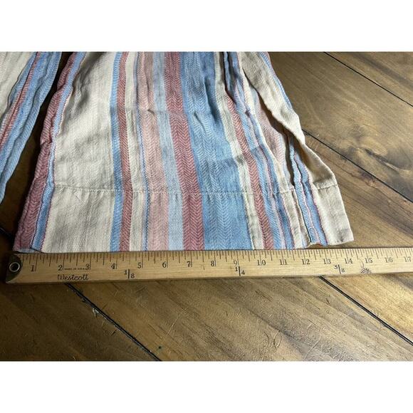 Anthropologie Beachy Wide-Leg Pants Size 2 Linen Blend Striped - Picture 10 of 11